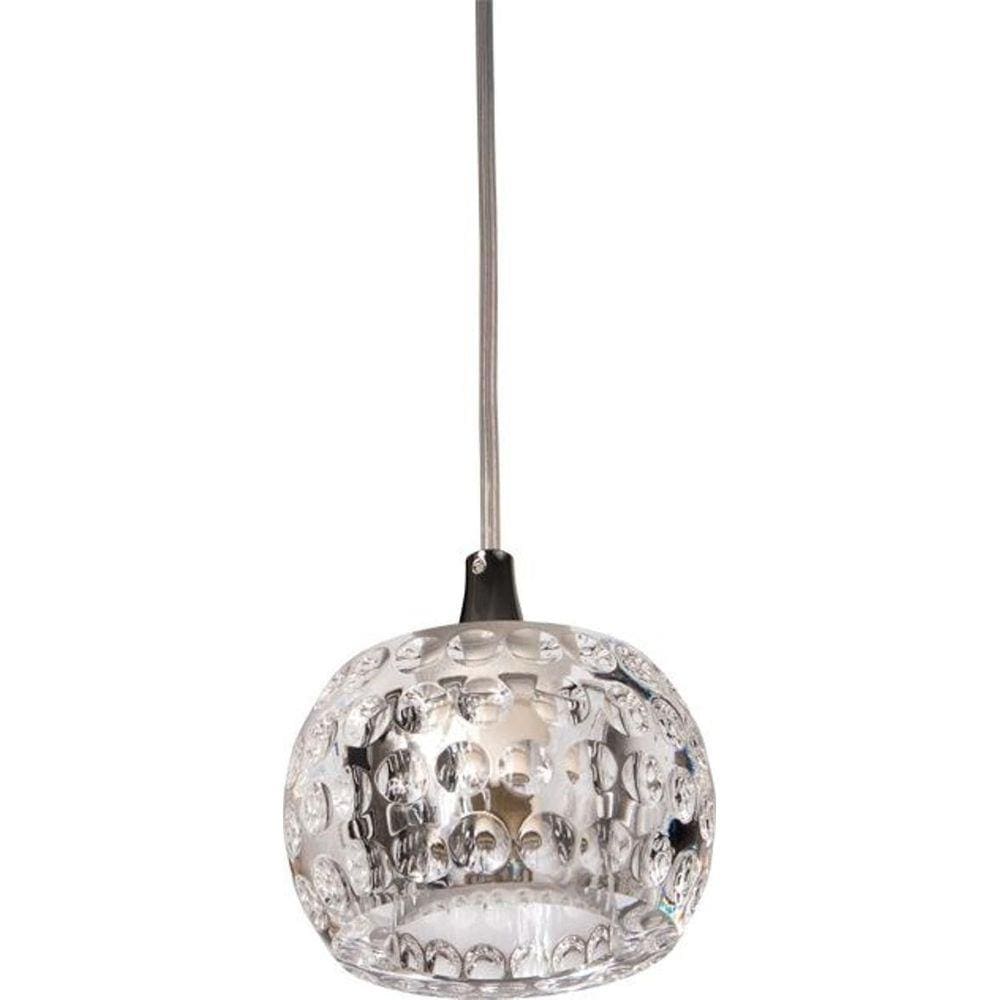 Pendente Lustre Demeter Unitário Cristal Redondo Para Led