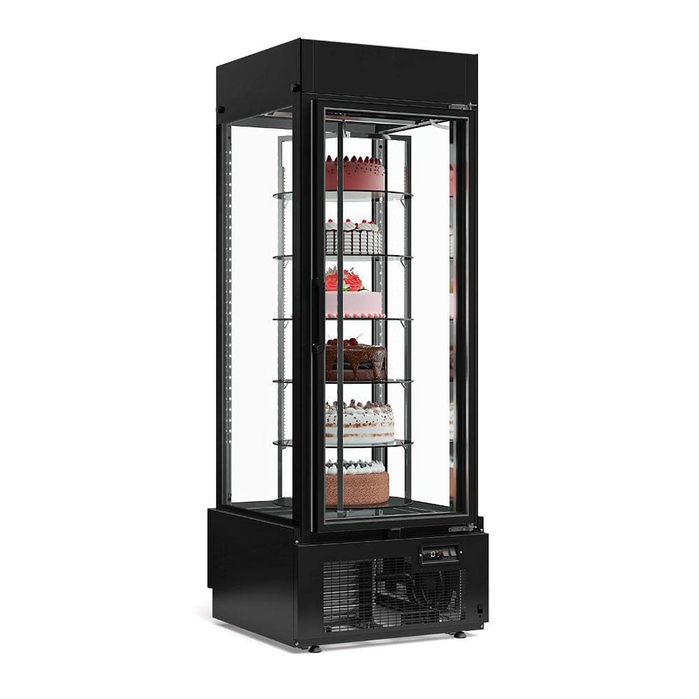 Vitrine Giratória Gevg-075 Preto Com 06 Niveis 220V - Gelopar