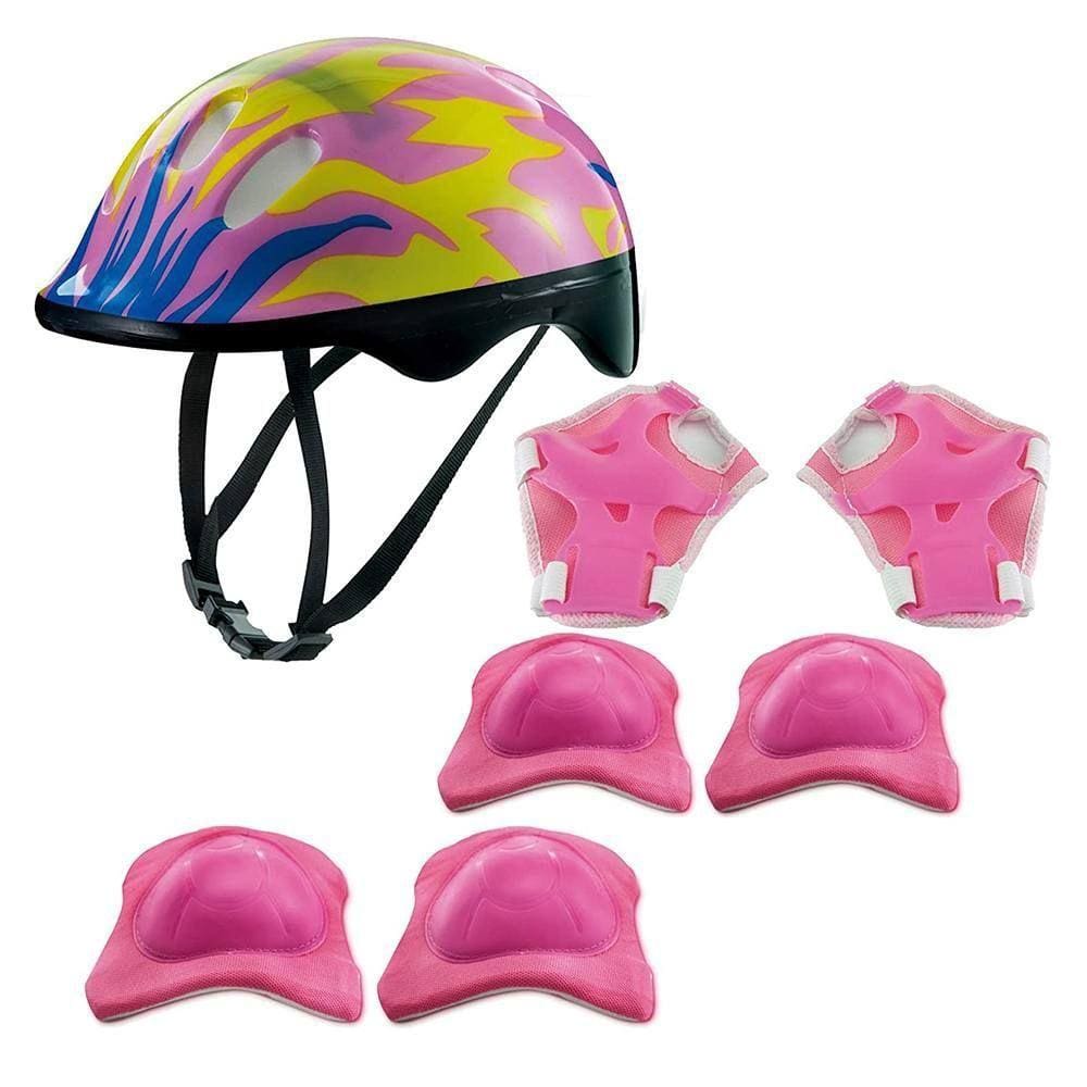 Kit De Protecao Chamas Rosa C/ Capacete KJ19RS - Zippy Toys