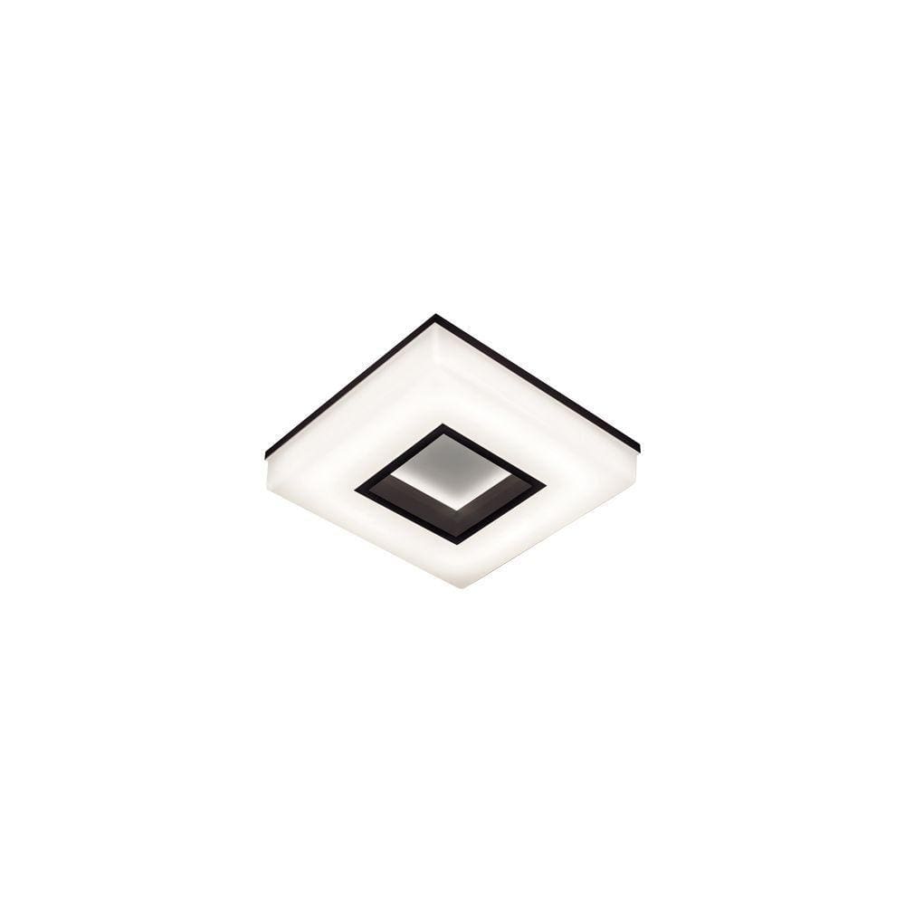 Plafon Newline Wide 490 Led 26cm Bivolt Preto 3000K Luz Amarela
