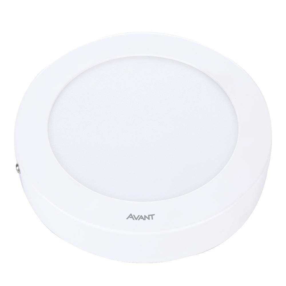 Kit 4 Painel LED Plafon Sobrepor 18W Redondo Branco Neutro