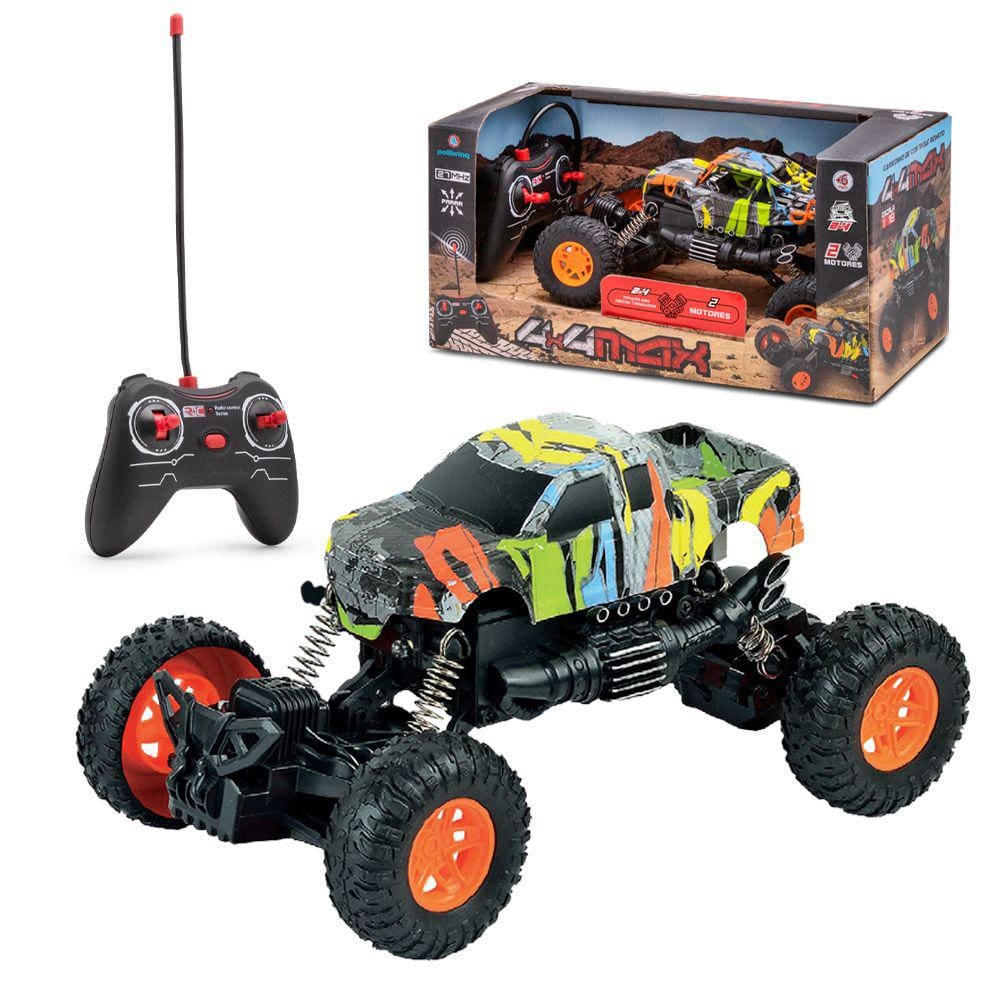 Carro Off Road 1:18 Max Road Controle Remoto Tração Traseira Polibrinq