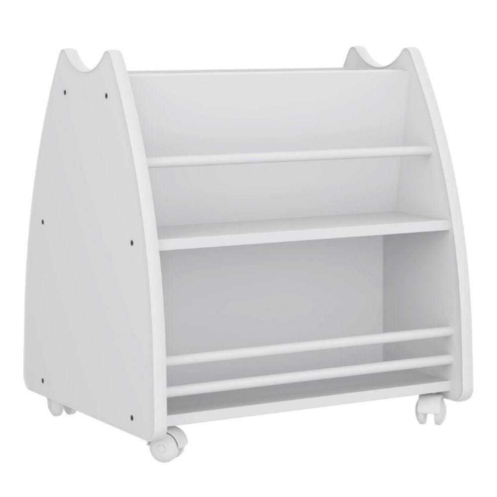 Porta-livros Infantil Montessori Movelbras Branco