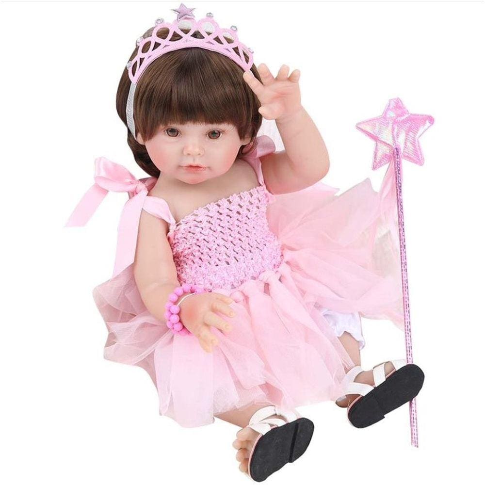 Boneca Bebe Reborn Laura Baby Cathryn 40cm 100% Vinil - Shiny Toys