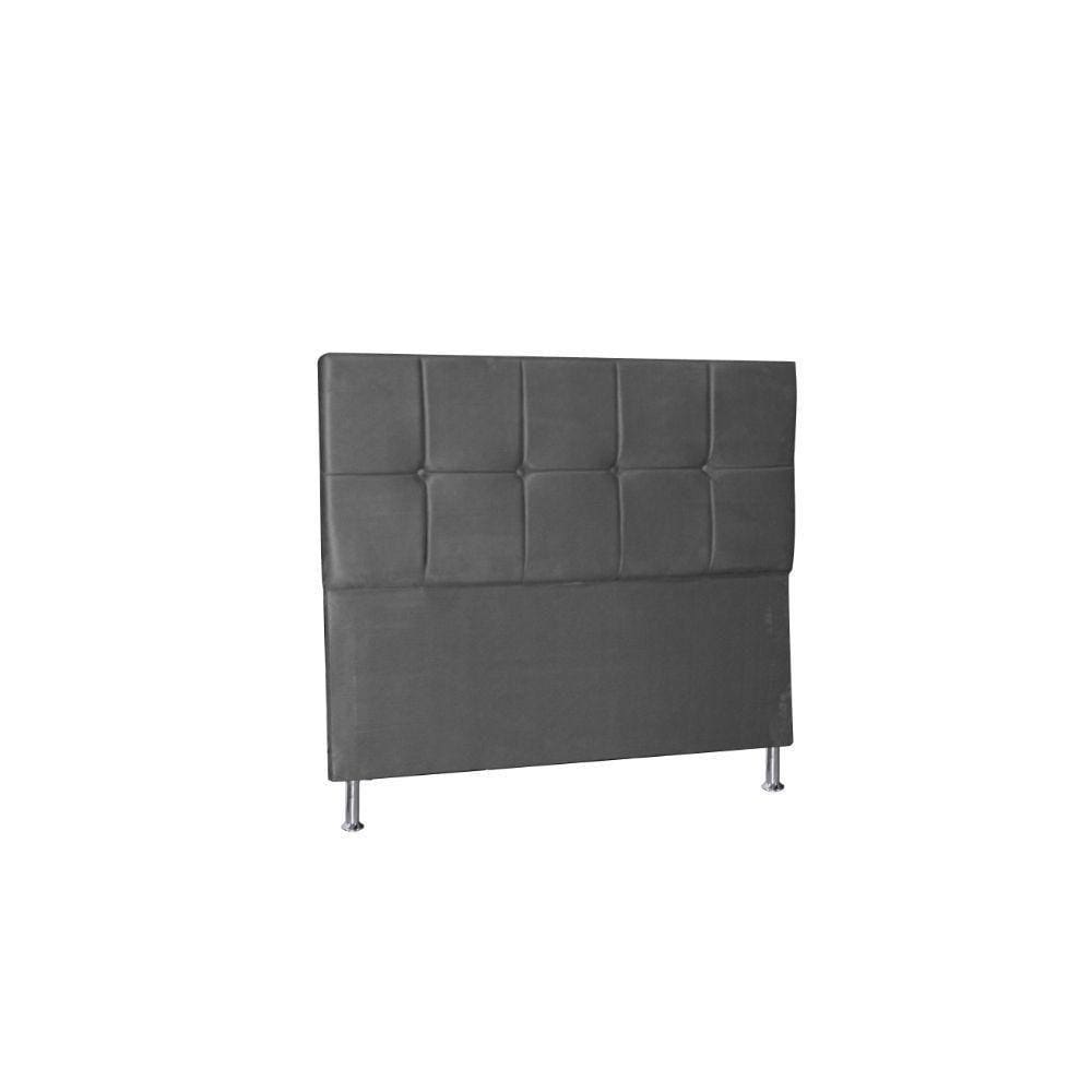 Cabeceira Lisboa 1,60 Cm Cama Box Queen Suede Cinza