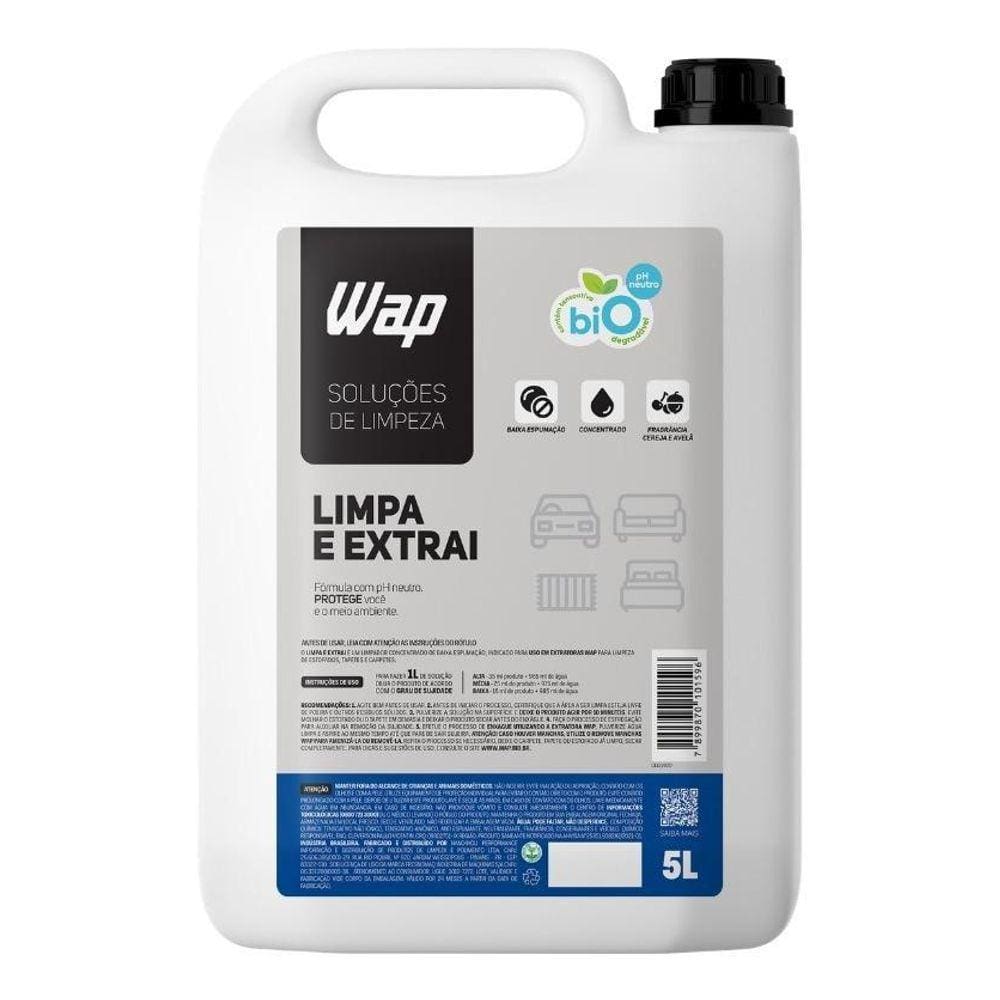 Detergente Solução De Limpeza Wap Limpa E Extrai 5L