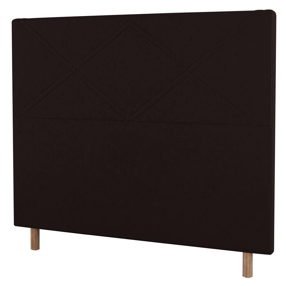 Cabeceira Cama Box Casal King Size 195cm Corano Marrom