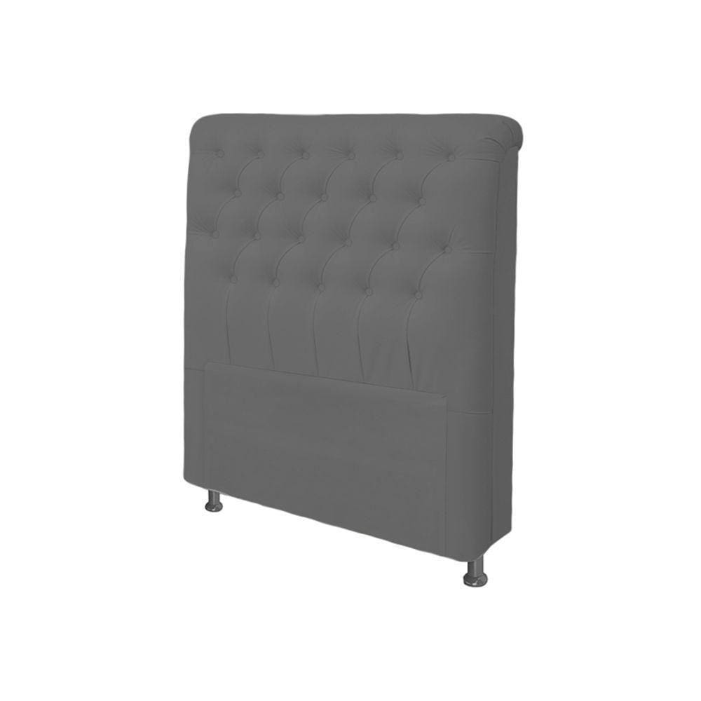 Cabeceira Dama 1,95cm Cama Box King Size Corino Cinza