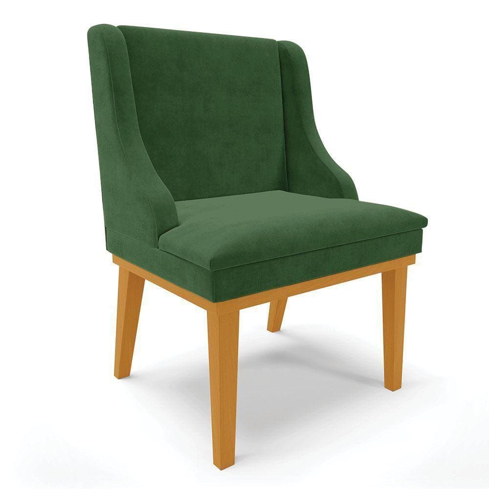 Cadeira De Jantar Liz Suede Verde