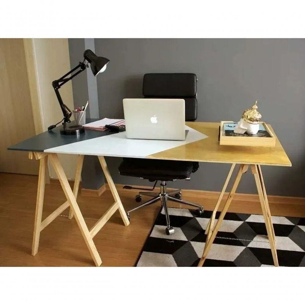 Ferramenta P/ Ateliês E Bancadas Par Cavaletes Madeira 100cm