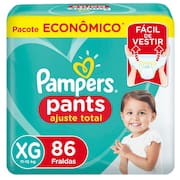 Fralda Pampers Pants Ajuste Total Tamanho XG com 86 Fraldas Descartáveis