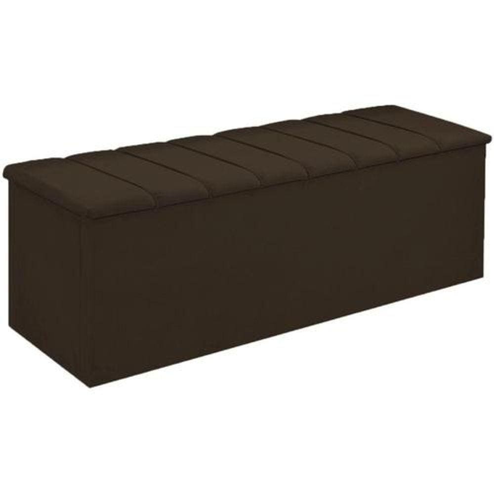 Calçadeira Baú Cancun Casal 140 Cm - Marrom
