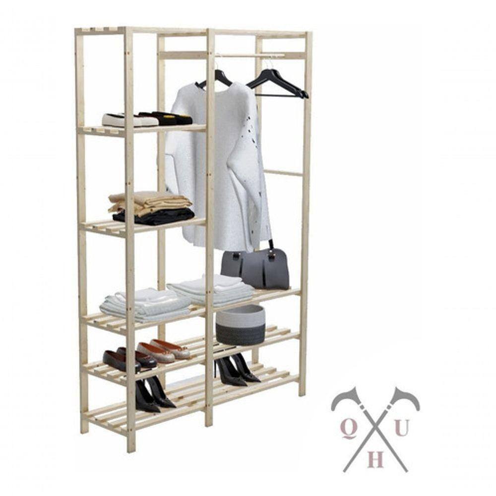 Armário Estante Para Lavanderia Acabamento Natural