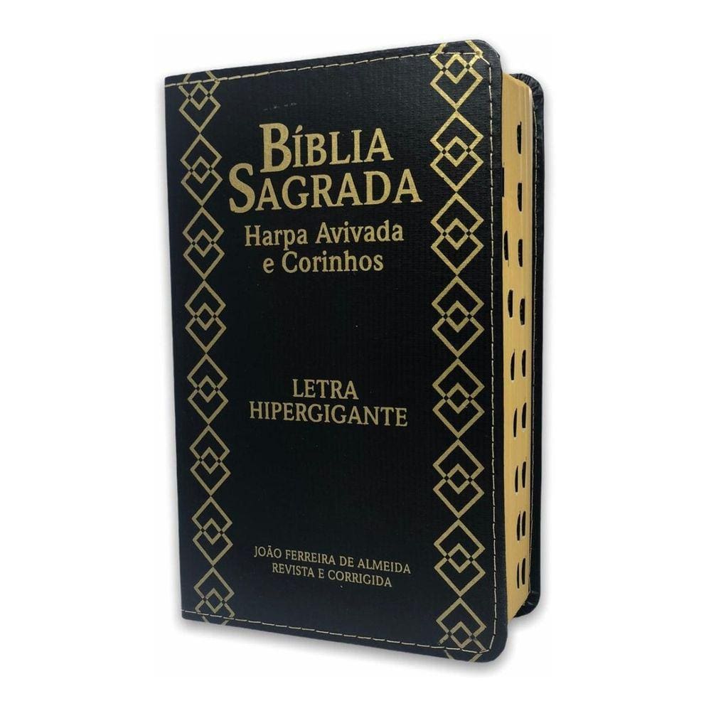 Bíblia Sagrada Letra Gigante Plus Harpa Evangélica Presente
