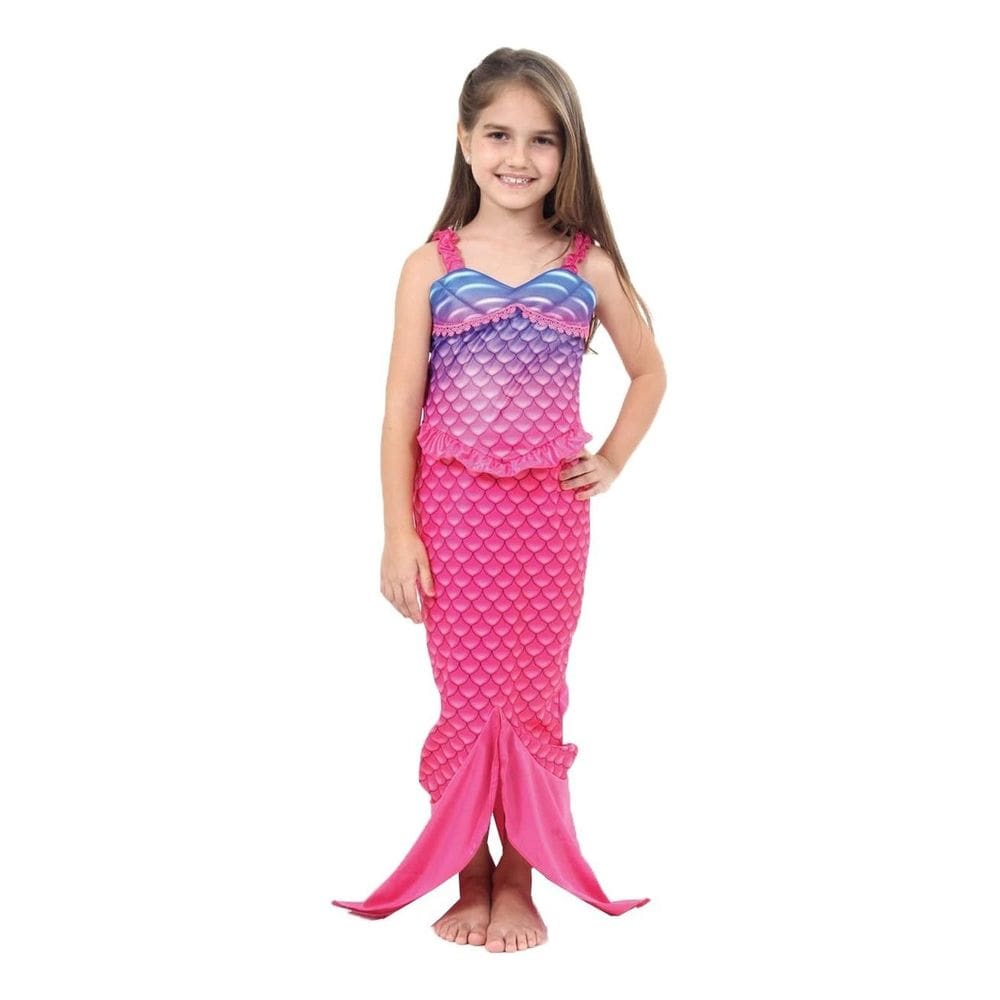 Fantasia Sereia Infantil Feminina Com Cauda Rosa