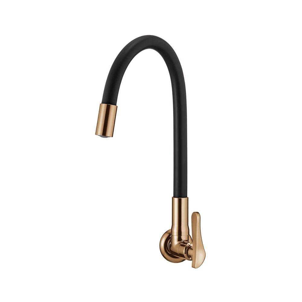 Torneira Lorenzetti Lorenflex Com Bica Flexível De Parede 1178 RG27 Rose Gold