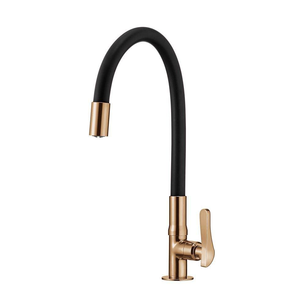 Torneira Lorenzetti Lorenflex Com Bica Flexível De Bancada 1177 RG27 Rose Gold