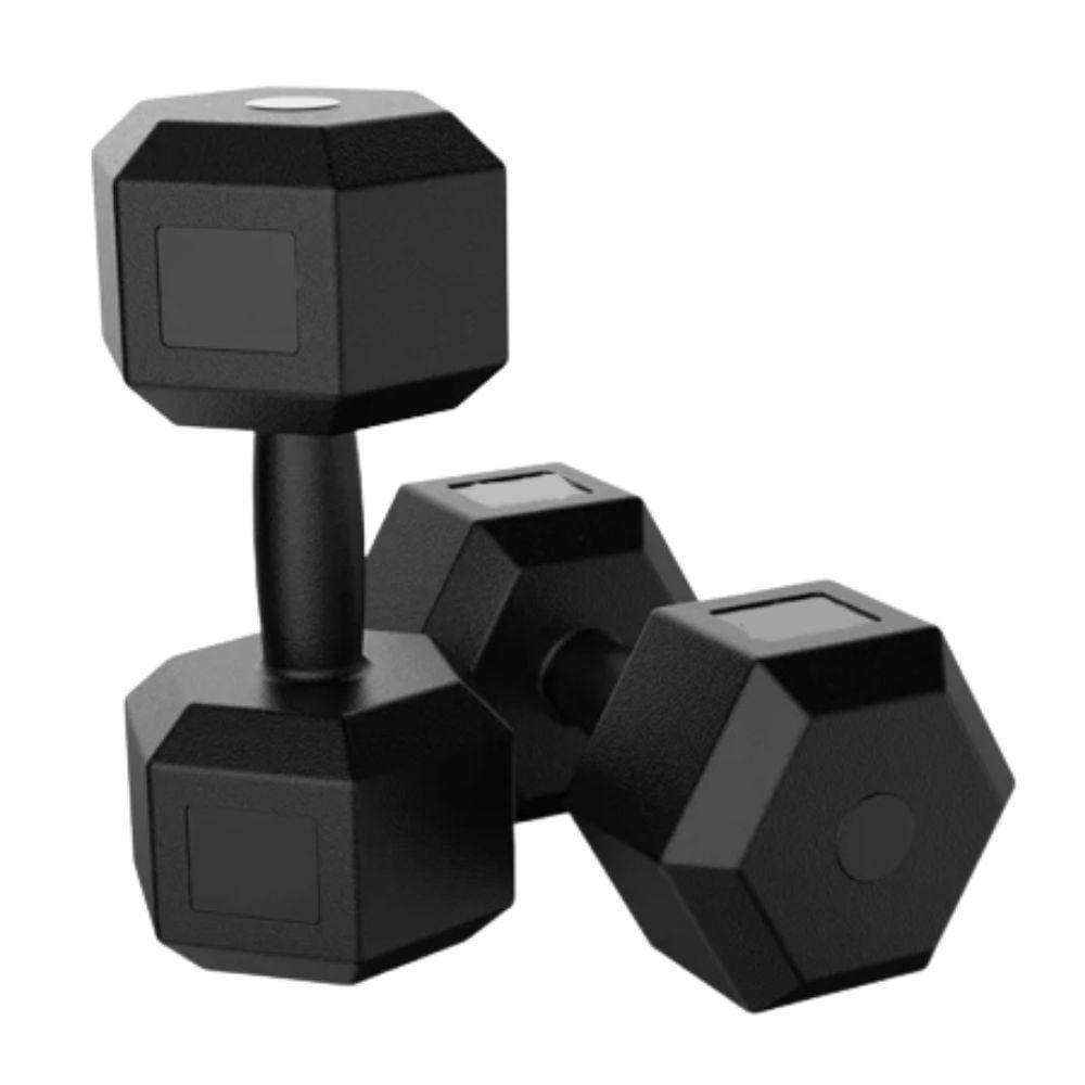 Par de Halteres Dumbell Cement Sextavado Bonafit 4kg Preto