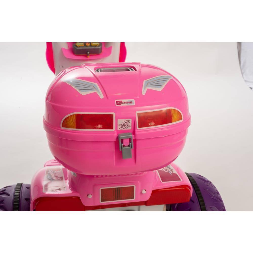 Moto Eletrica Infantil Biemme Sprint Turbo 12V Capacete Pink - Maçã Verde  Baby