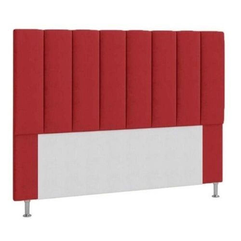 Cabeceira Estofada Cama Box Queen 160 Cm Vermelho