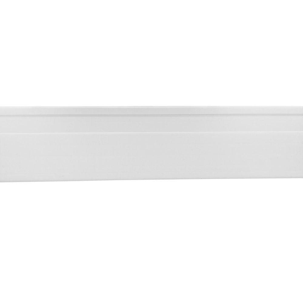 Rodapé PVC Master 10x240cm 6 Unidades Bariri - caixa com 6 Barras - Branco Neve