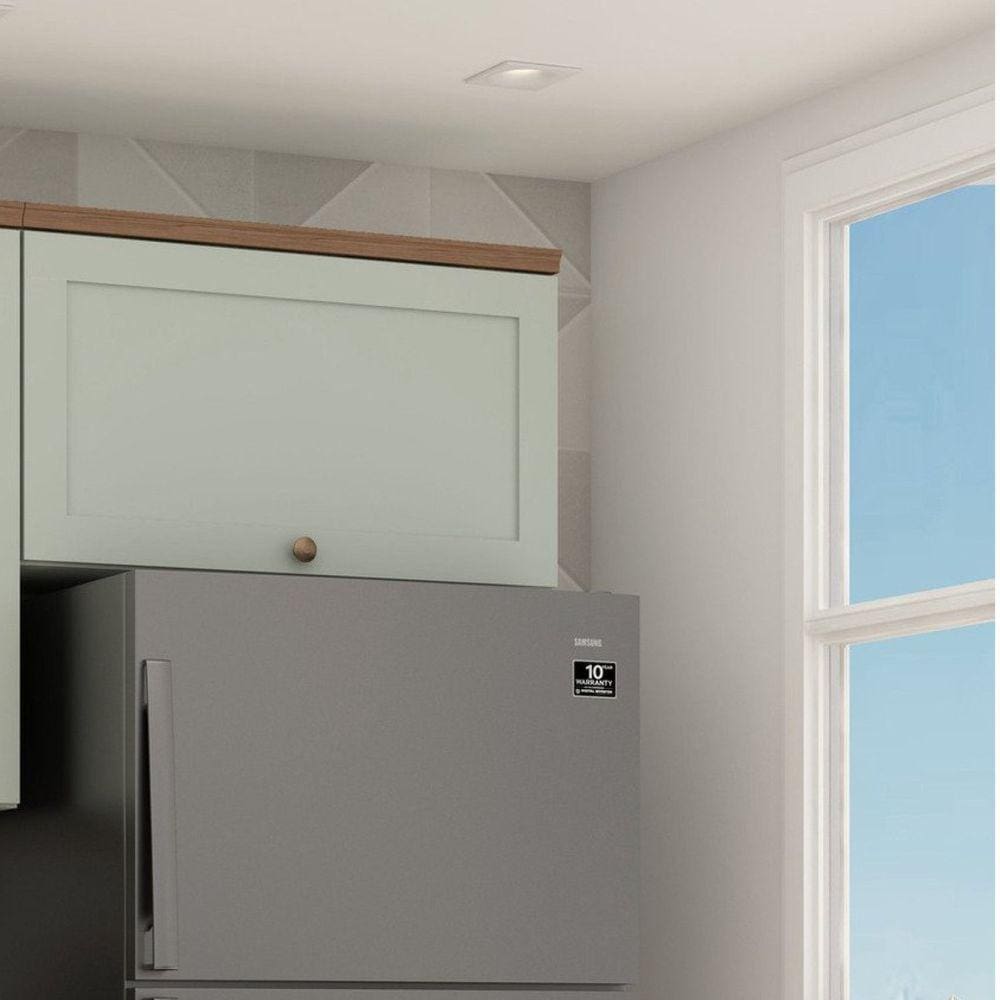 Armário Aéreo Basculante Para Cozinha 1 Porta Provençal Iluminata Genialflex Verde Mint