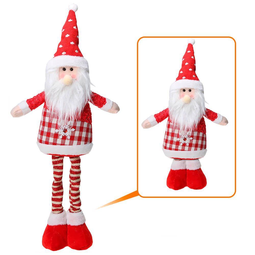 Boneco Papai Noel Vermelho Xadrez de Natal - Casambiente