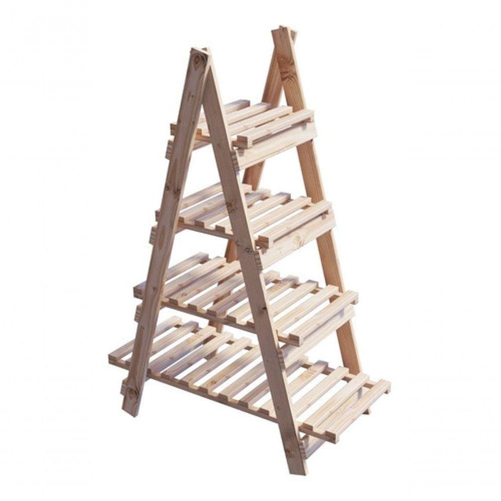 Porta Sapatos De Madeira Pinus Design Piramide Escada 