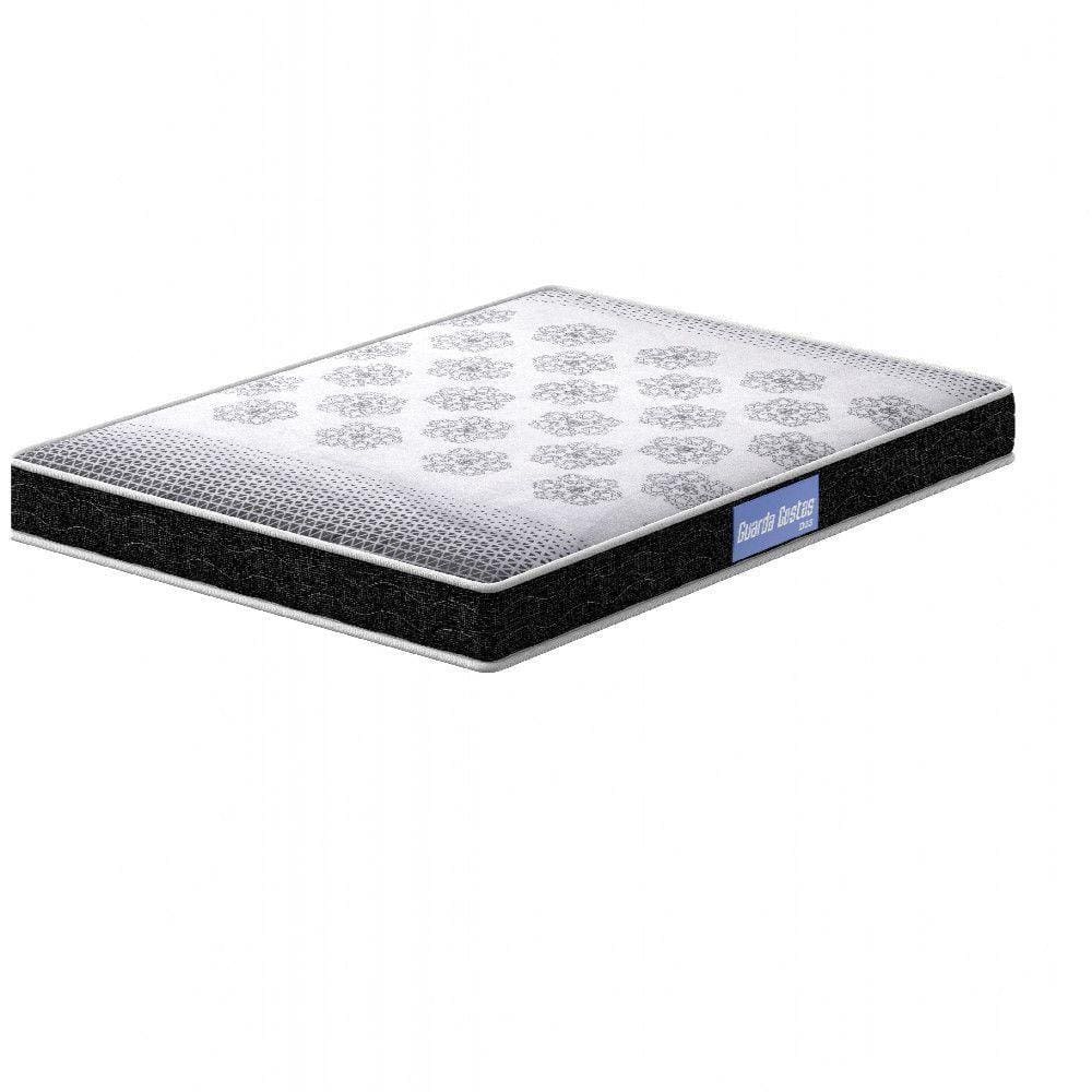 Colchão Casal Espuma D23 138x188x12cm Preto C/Branco