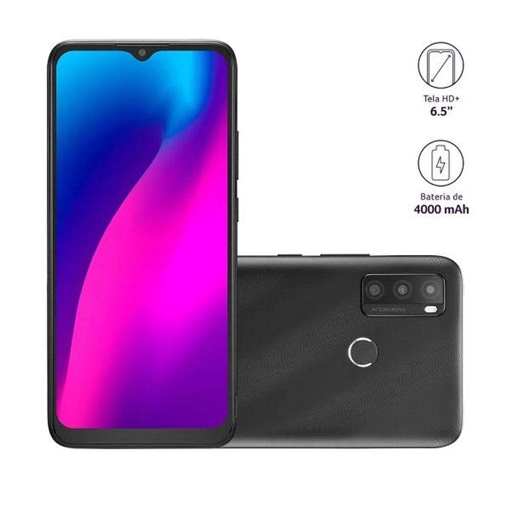 Smartphone Multilaser G Max 2 4G P9168, 64GB, Tela 6.5", Câmera Traseira 8MP, Preto MULTILASER