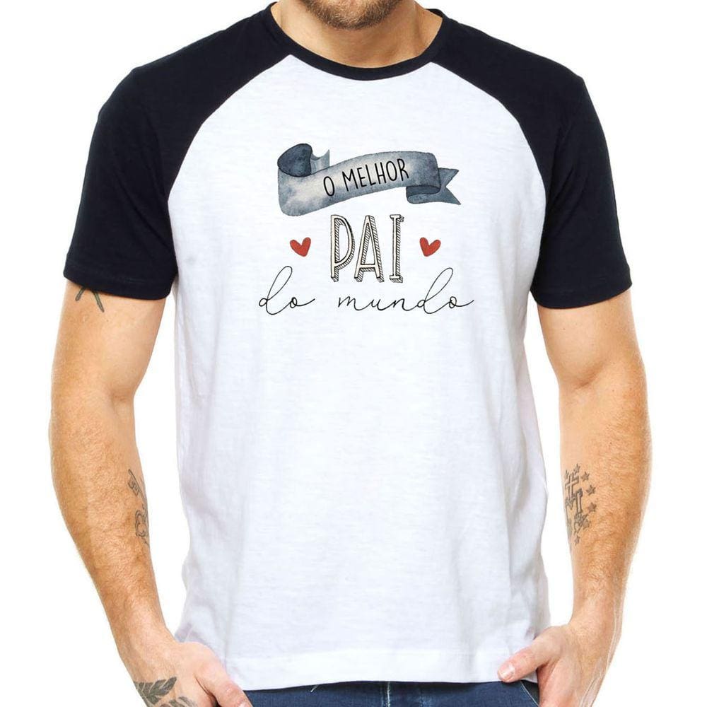 Camiseta feliz dia dos pais o melhor pai do mundo camisa