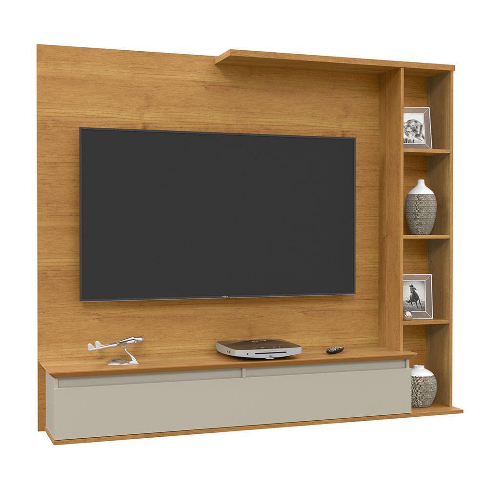 Painel TV até 55" Suspenso Sublime Cinamomo/Off White