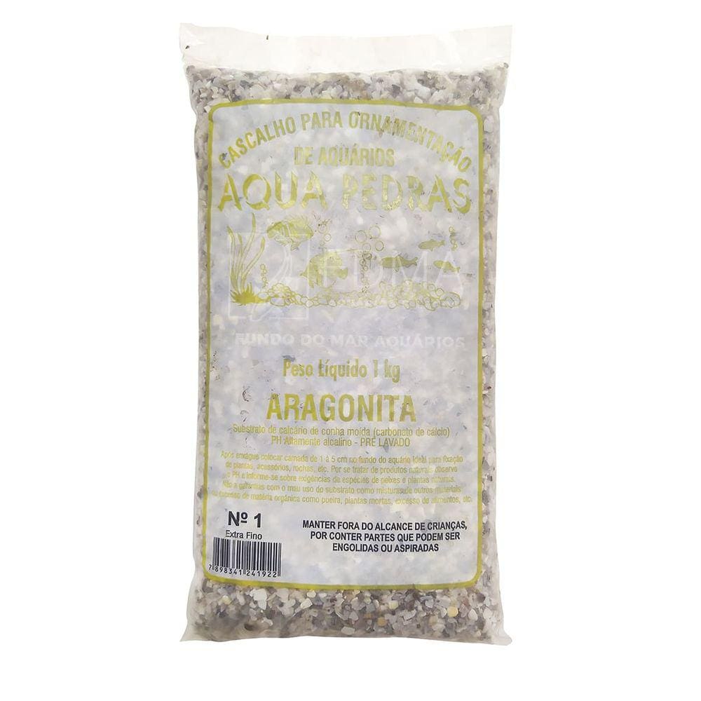 Substrato Aqua Pedras Aragonita N°1 - 1kg Aquários e Jardins
