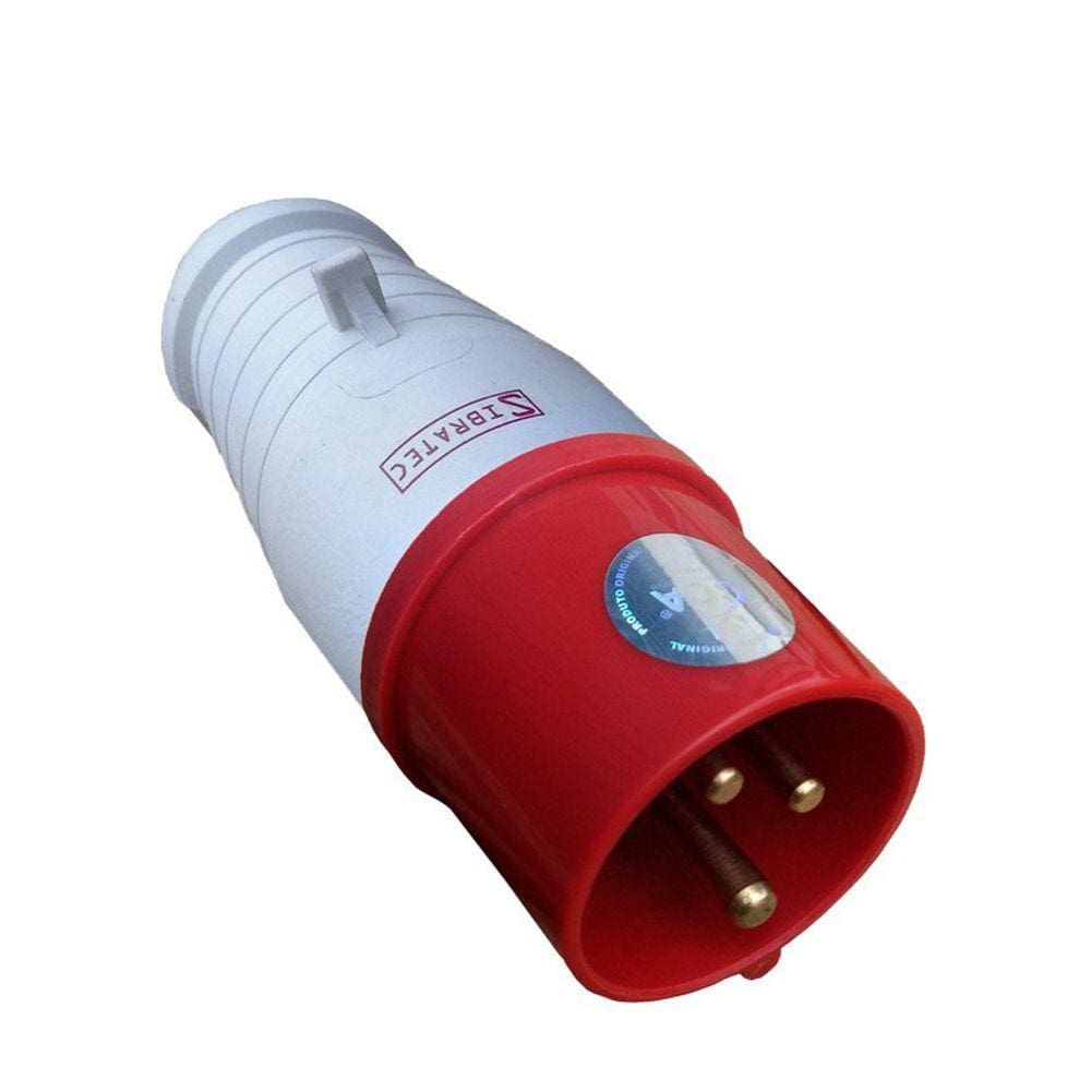 Plugue Pendente Industrial - 380V Vermelho 3P+T de 6H - 380Vca - 16A Vermelho - IP67