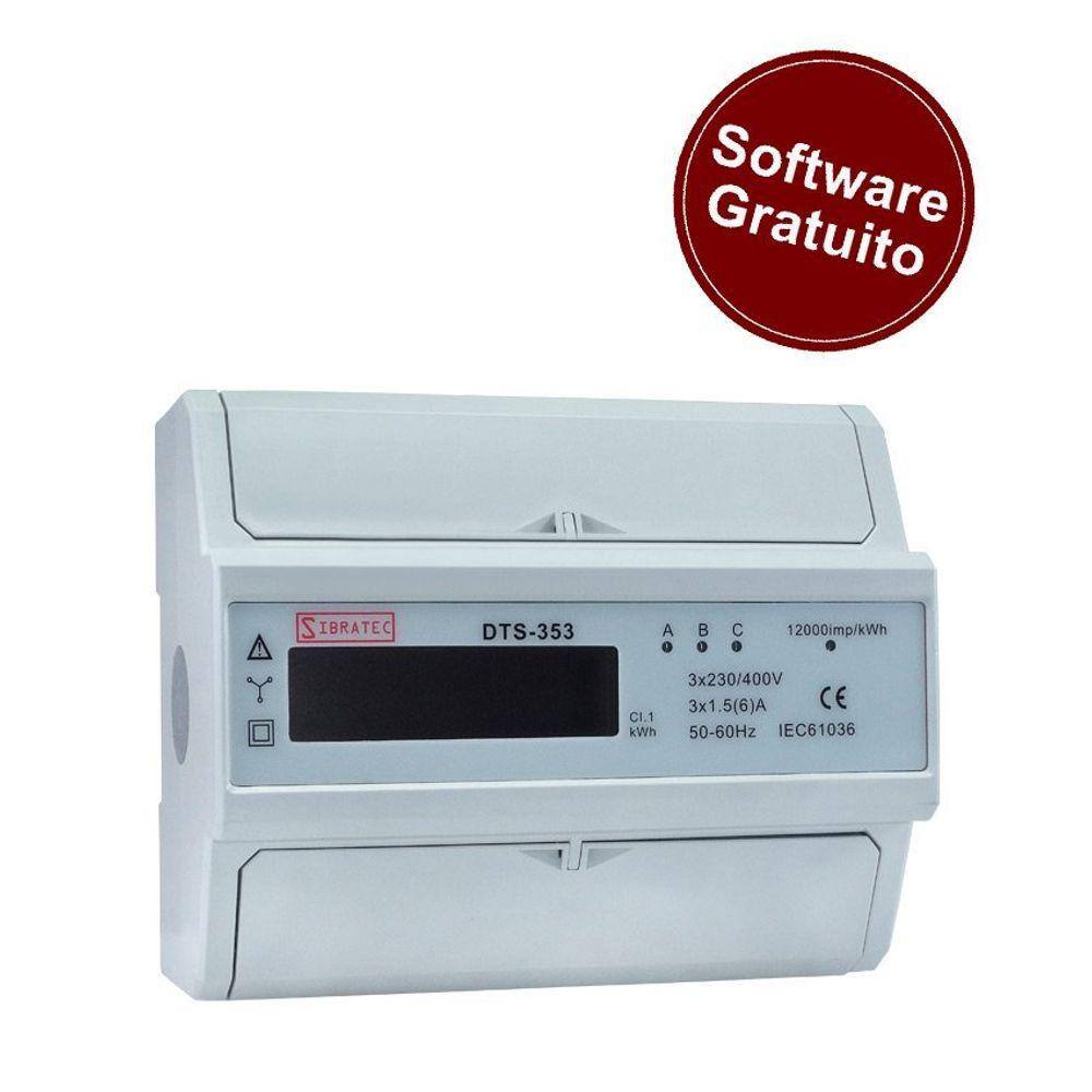 Medidor de Energia (kWh) DTS353-TC Trifásico 220/380V Para TC de 2000/5A