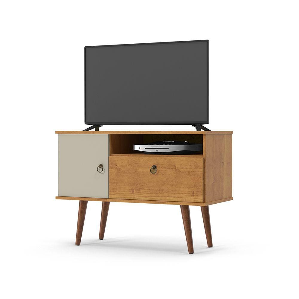 Rack TV até 32” Retrô 2 Portas Yan Cinamomo/Off White