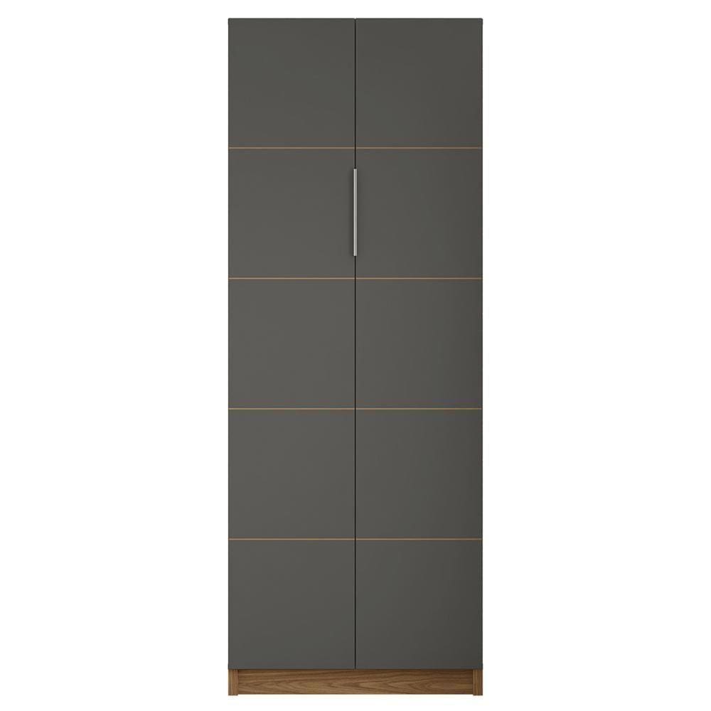 Armário Alto Escritório 2 Portas Cubic Cinza - Caemmun