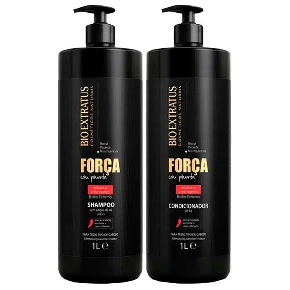 Kit Shampoo + Condicionador Bio Extratus Força Com Pimenta 1L