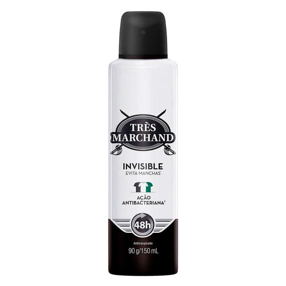 Desodorante Aerossol Antitranspirante Très Marchand Invisible 150ml