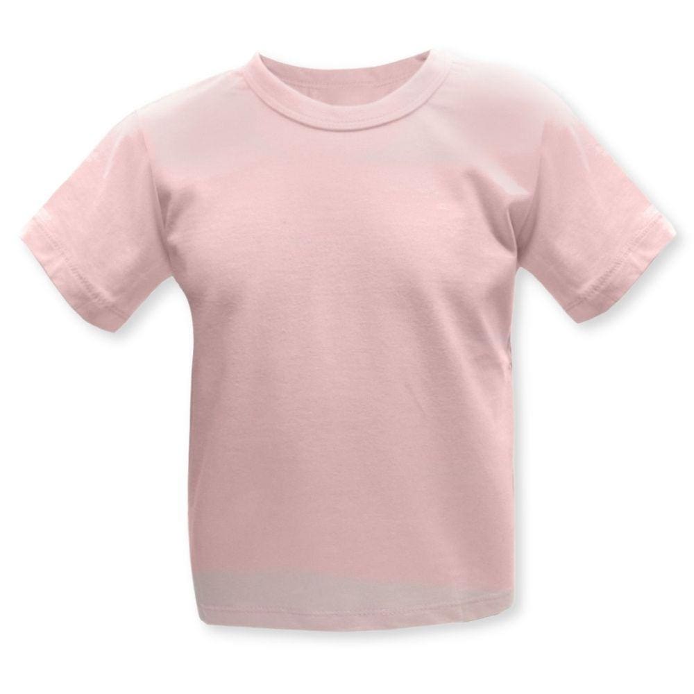 Camiseta Infantil Bebe Manga Curta P ao G Malha Lisa Básica 100% Algodao Menina Baby Deluxe