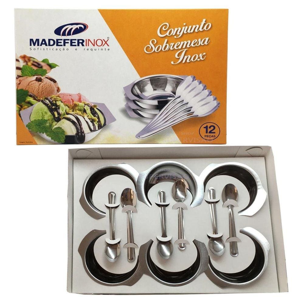 Conjunto Para Sobremesa 12 Peças Inox