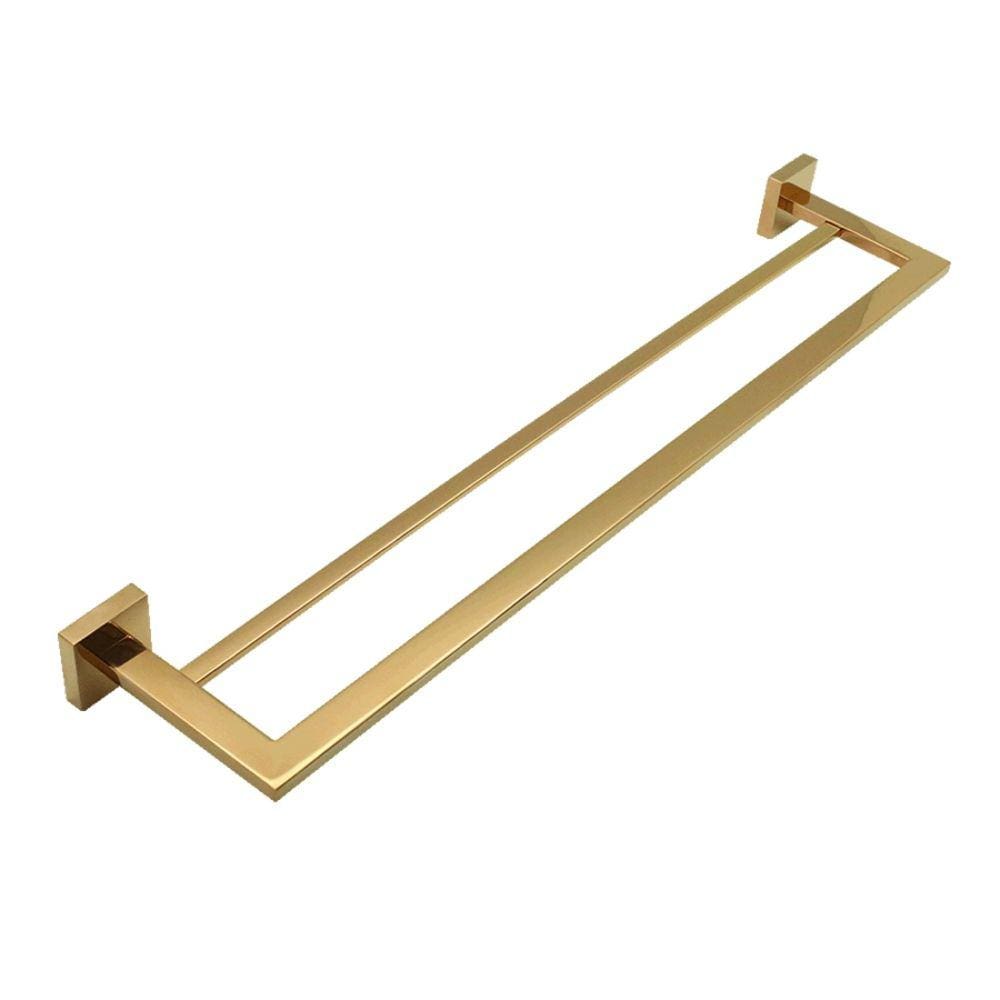 Porta Toalha Duplo 60Cm Italy Line Eterna Red Gold Inox