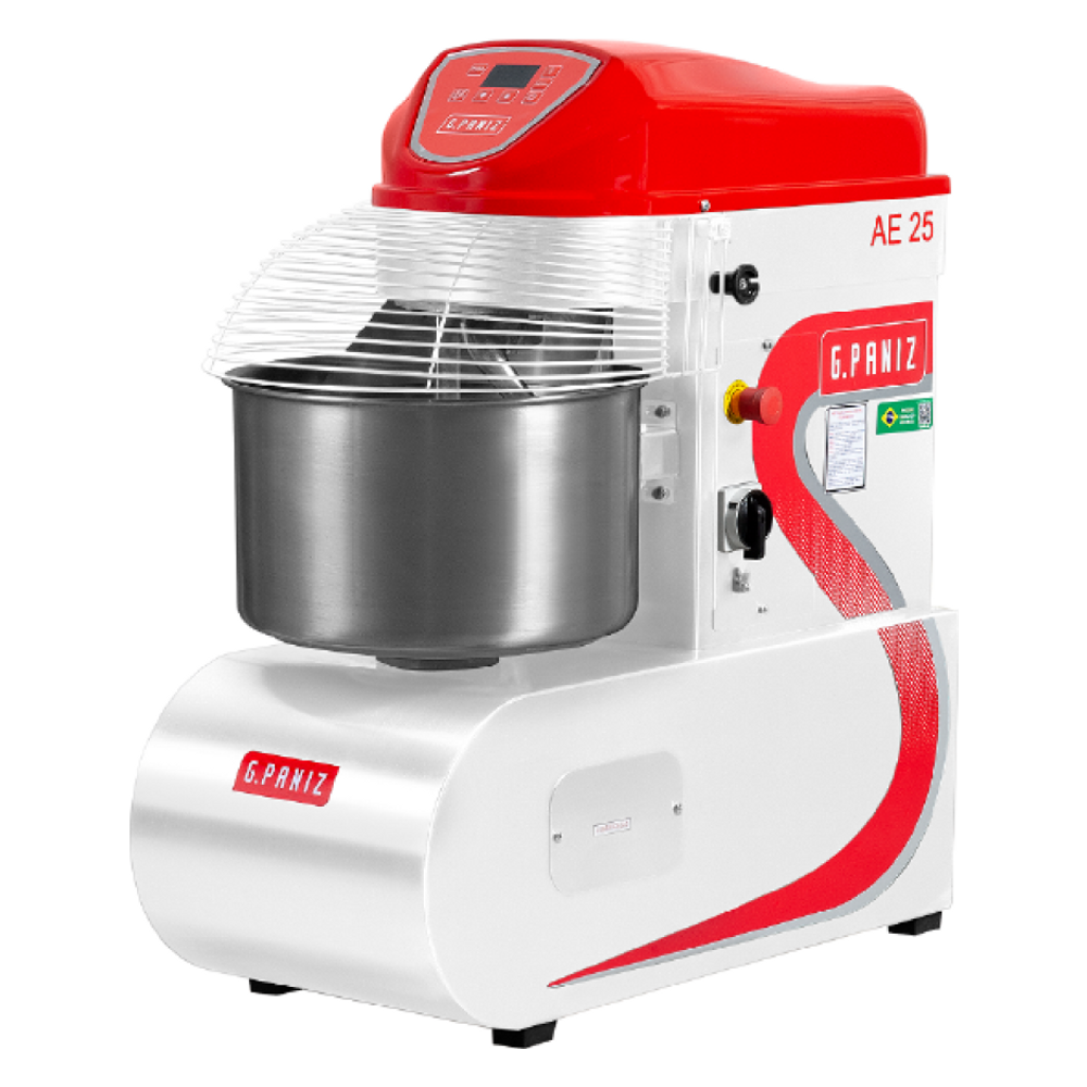 Amassadeira Espiral Digital 25 Kg Monofásica Epóxi 2 Velocidades G.Paniz AE25G2 220v