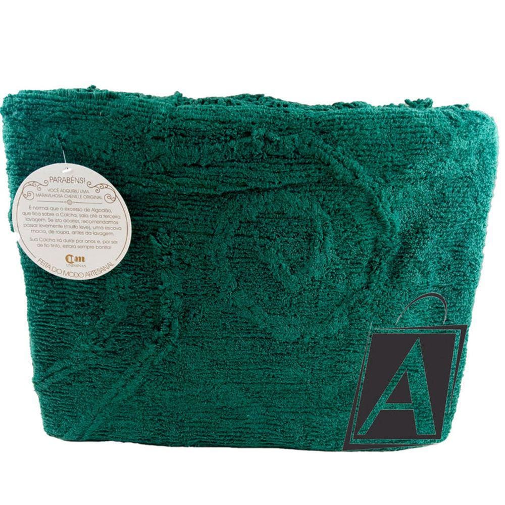 Colcha Chenille Copacabana Queen Verde Pinho