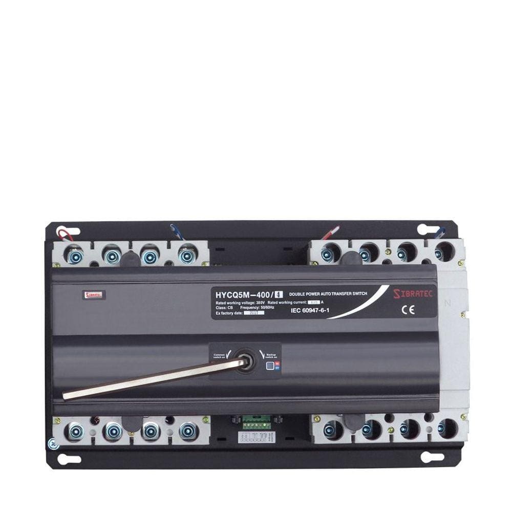 Chave de Transferência Automática Rede x Gerador Modelo 4 Polos HYCQ5 - Atua Sob Carga Transf. Aut. 400A - Sob Carga