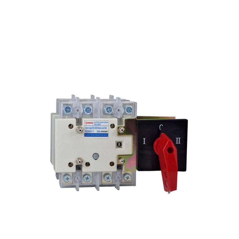 Chave de Transferência Manual Rede x Gerador Modelo SGLZ4 Tetrapolar de 3 Posições-Manobra Sem Carga Transf. Manual de 63A Tetrapolar