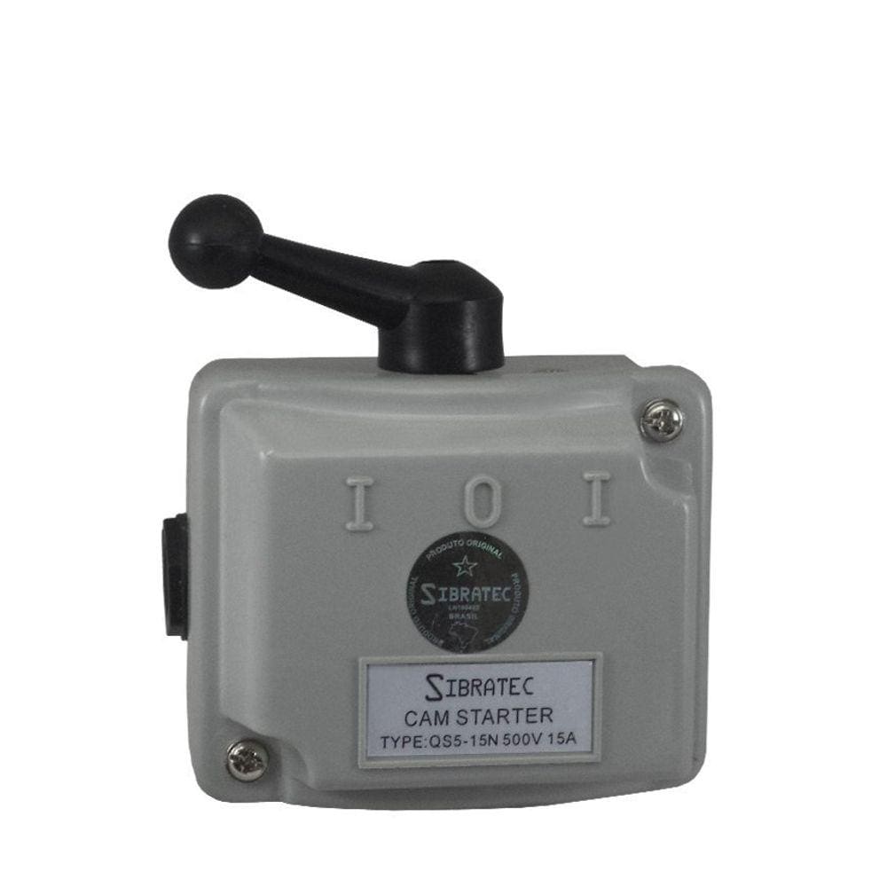 Chave Eletromecânica Reversora Modelo QS5 - 3 Polos - Em Caixa de Sobrepor Caixa Plástica - 3 Polos de 15A.
