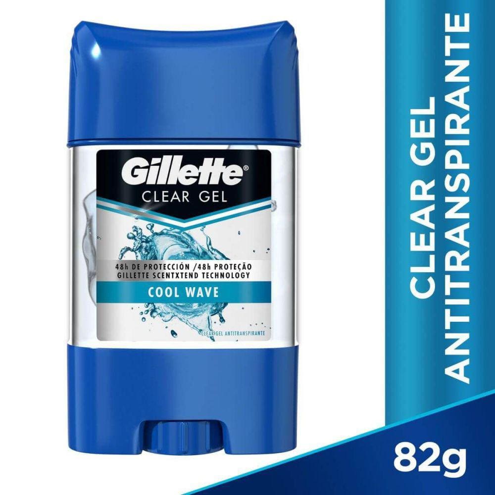 Desodorante Antitranspirante Clear Gel Gillette Cool Wave Masculino com 82G