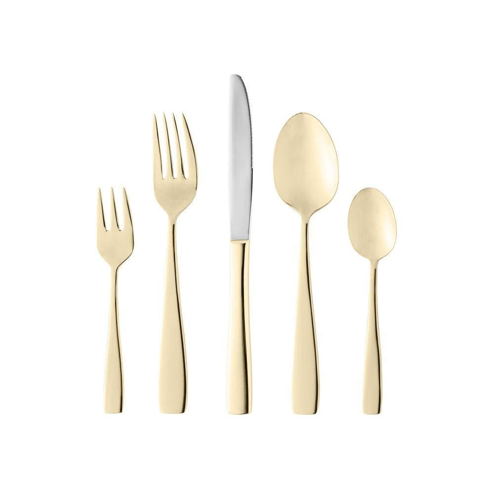 Faqueiro Aço Inox 30 Peças Pisa Dourado Wolff