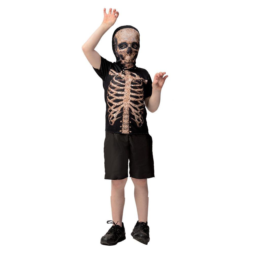 Fantasia Caveira Infantil Esqueleto Trincado Hallowen Menino